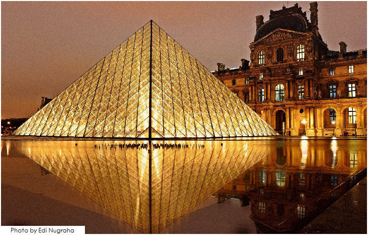 The Louvre Pyramid, Paris, France