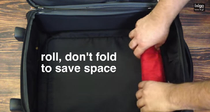 Roll, don't fold to save space