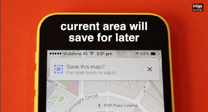 Use Google maps offline