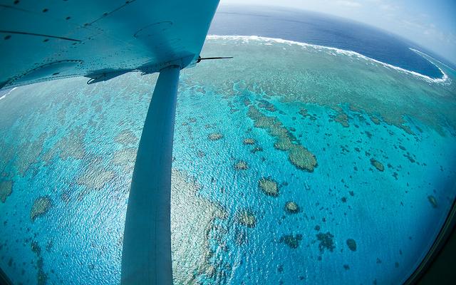 Aerial of Great Barrier Reef
