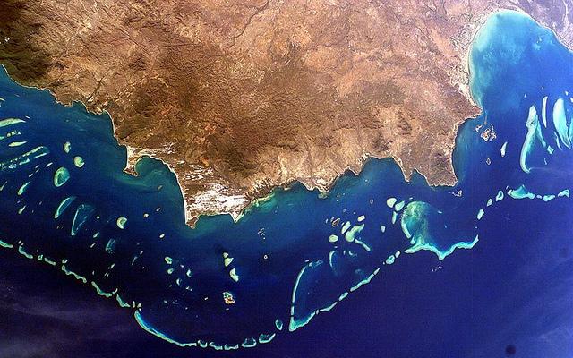 Satellite image of the Great Barrier Reef
