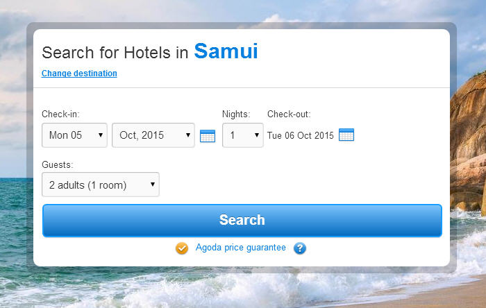 Search for hotels in Ko Samui