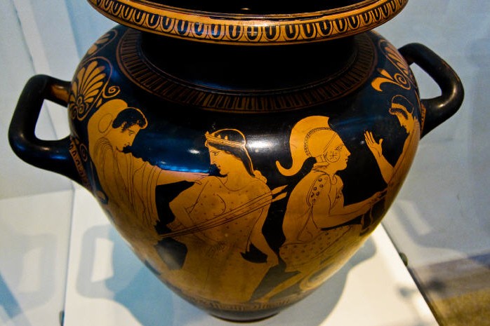 Helen's First Abduction by Theseus, Polygnotos, ca. 430-420 BC