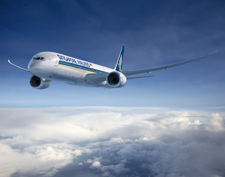 An artist's impression of the Boeing B787, Singapore Airlines, Cheap air tickets