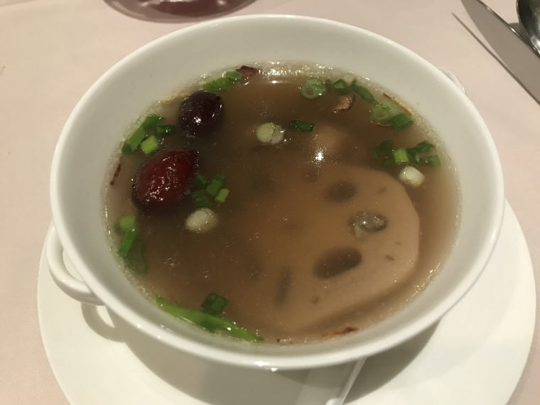 Oriental Soup, Starters, The Private Room, Changi Airport Terminal 3, SQ 231 A380 Suites Class Experience Singapore - Sydney